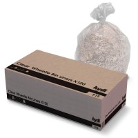 Clear WBL 270 Ltrs Wheelie Bin Liners box 100
